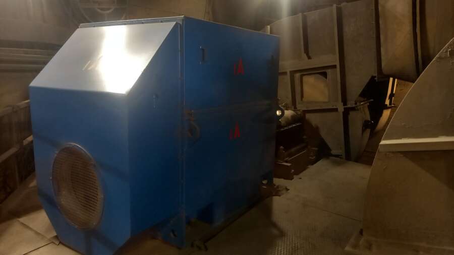 Балансировка дымососа c двигателем мощностью 1250 кВт